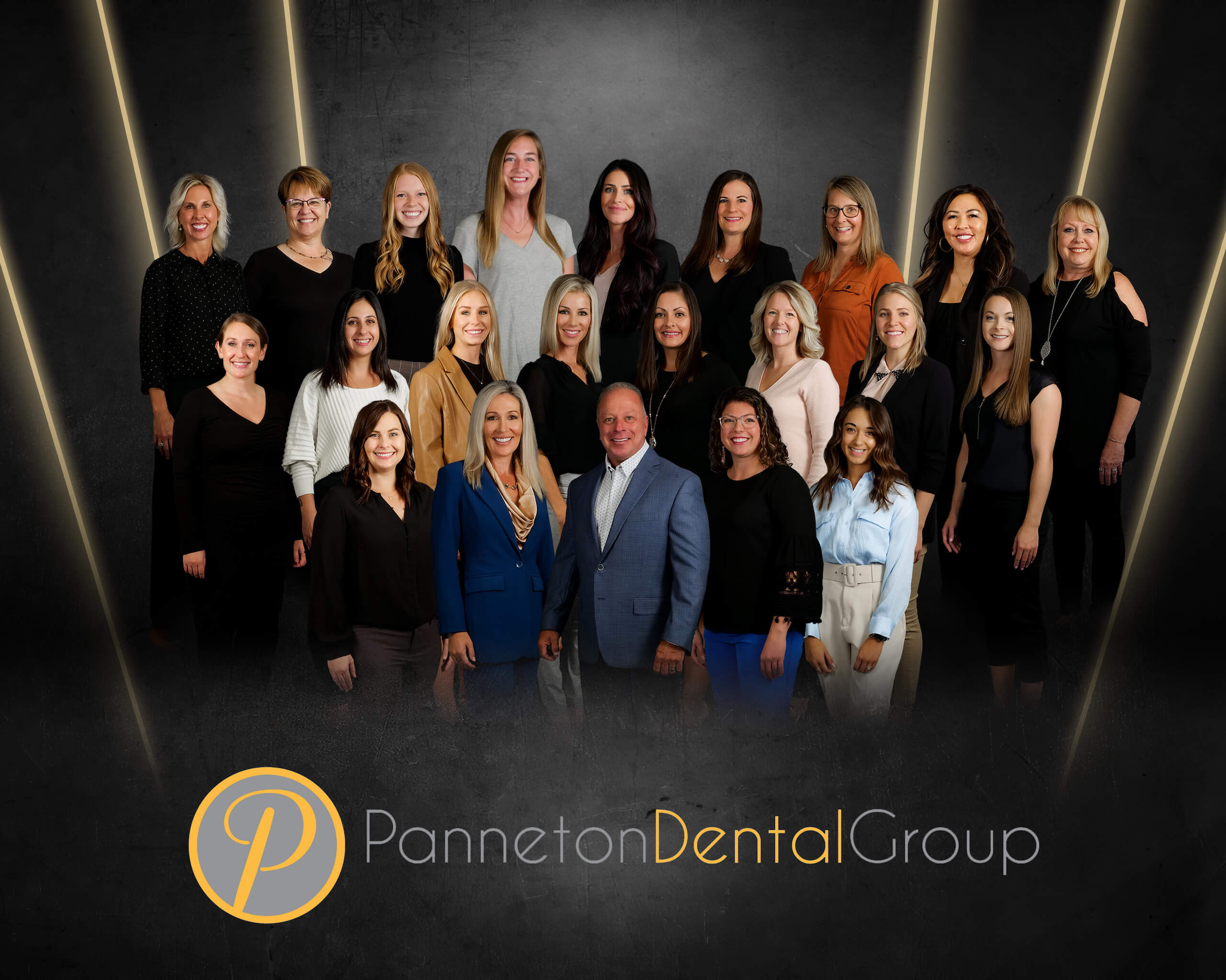 Panneton Dental Group staff standing and smiling for the camera